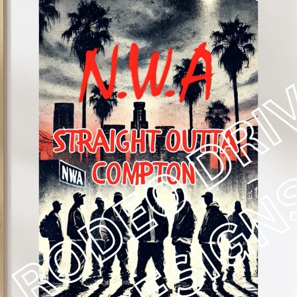 NWA "Straight Outta Compton" Poster 11x17 Iconic Hip-Hop Album Tribute Wall Art - Picture 2 of 3